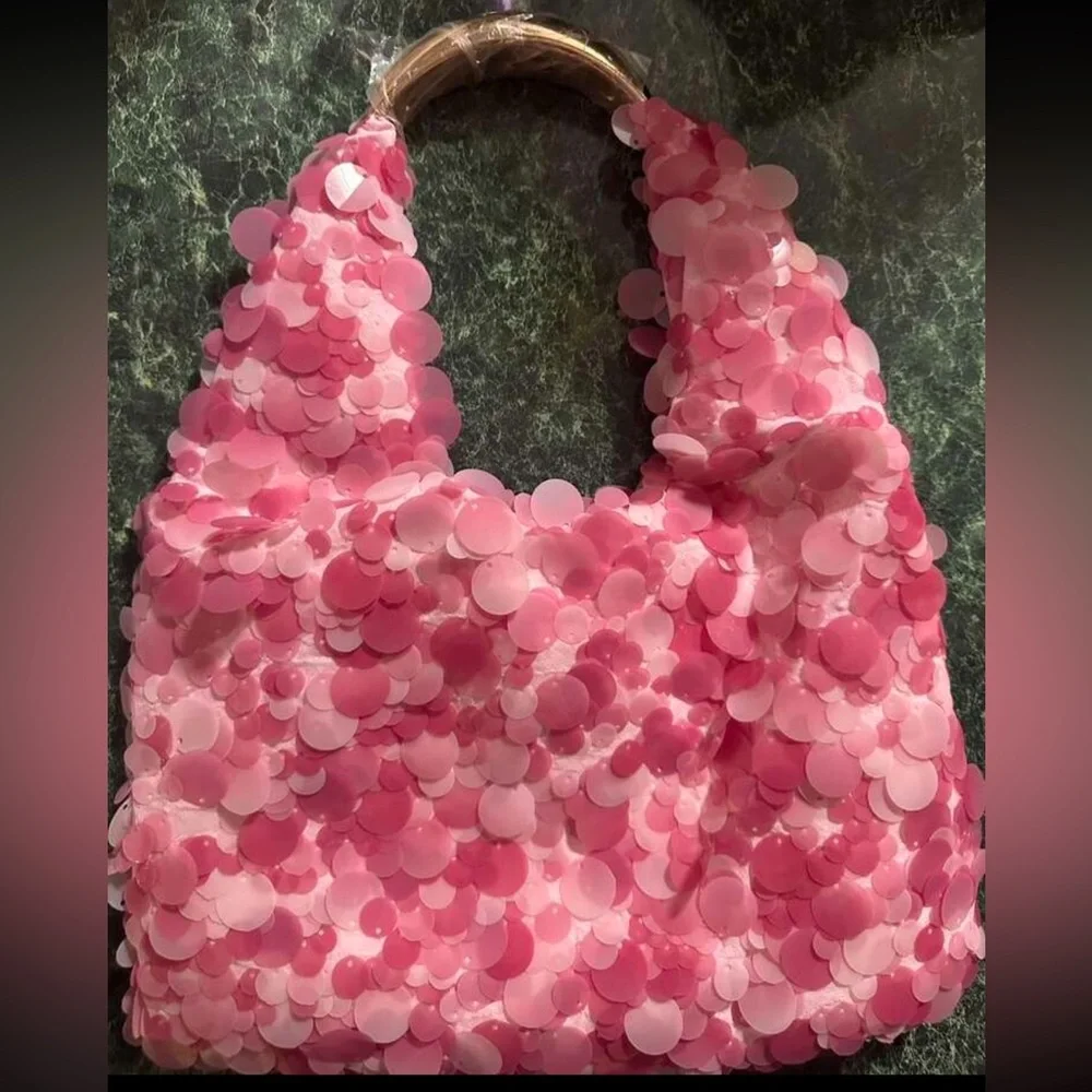 👛 Pink Sequin Bag 👛 - Picture 7 of 7